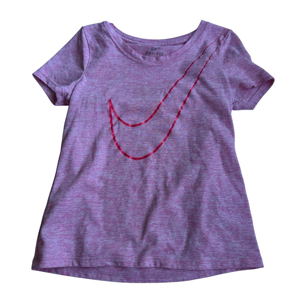 Nike Heather Pink Graphic T-Shirt - Girls Size 6